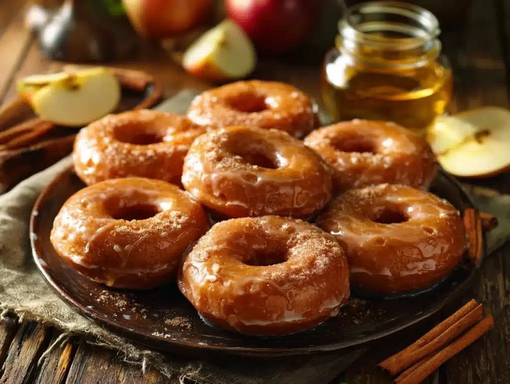 apple cider glazed donuts - featured image