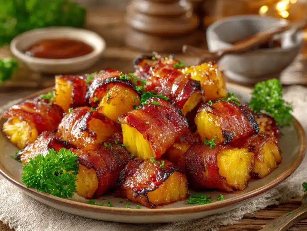 bacon-wrapped pineapple - featured image