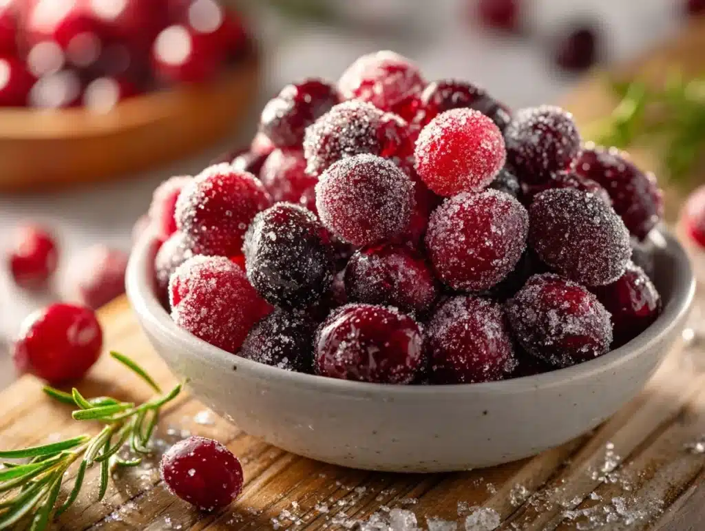 candied cranberries - featured image