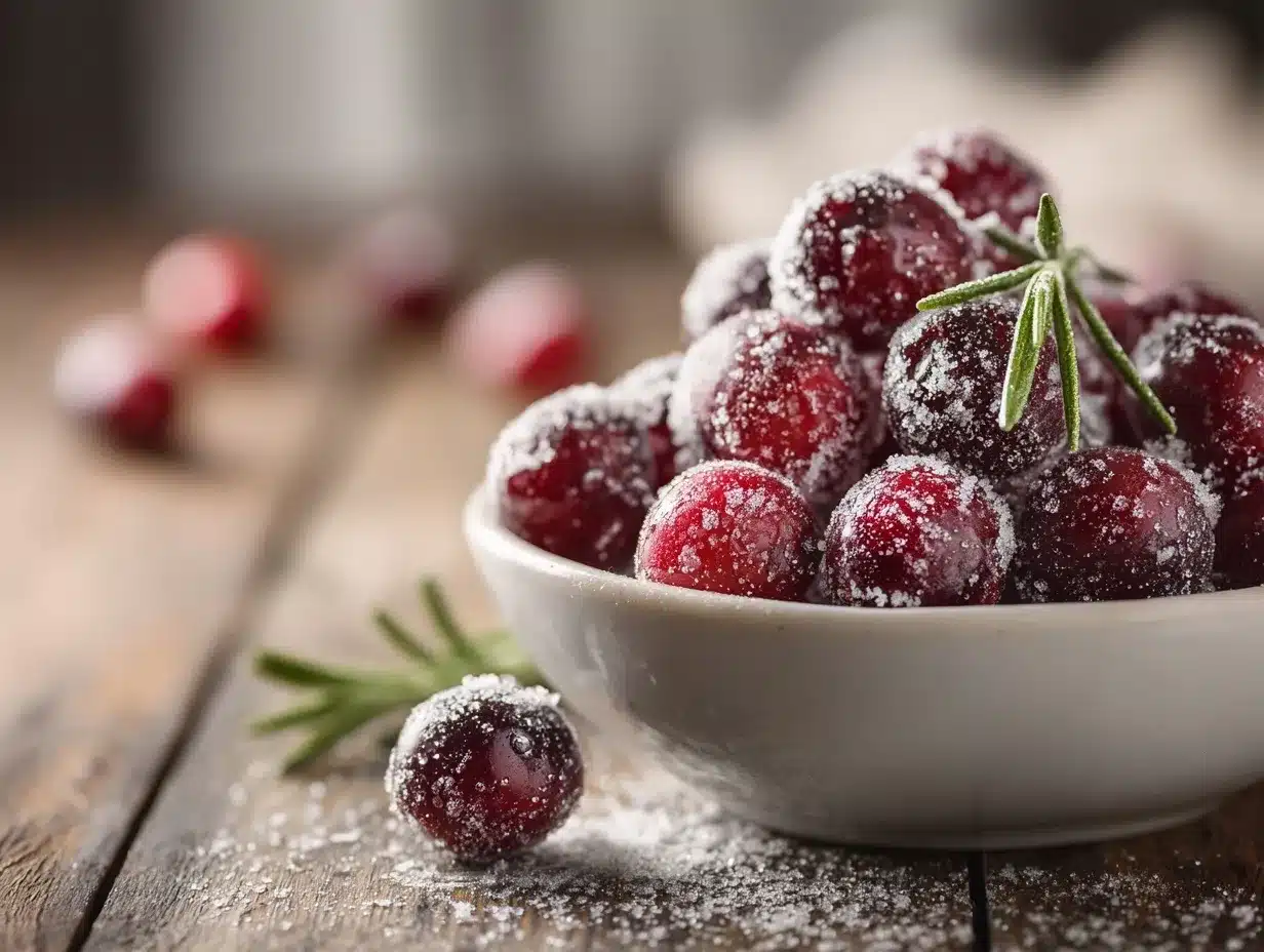 candied cranberries preparation steps