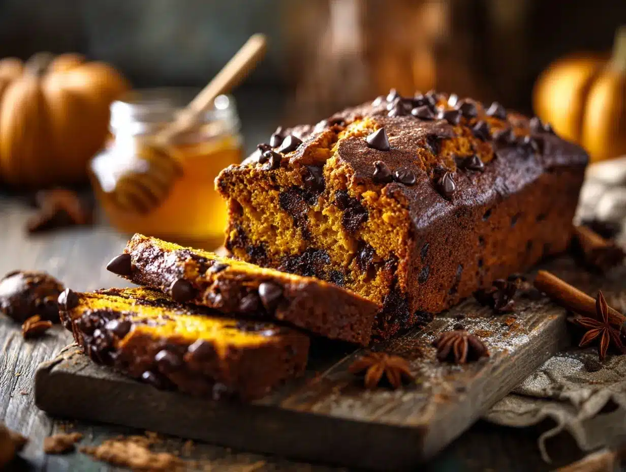 chocolate chip pumpkin bread preparation steps