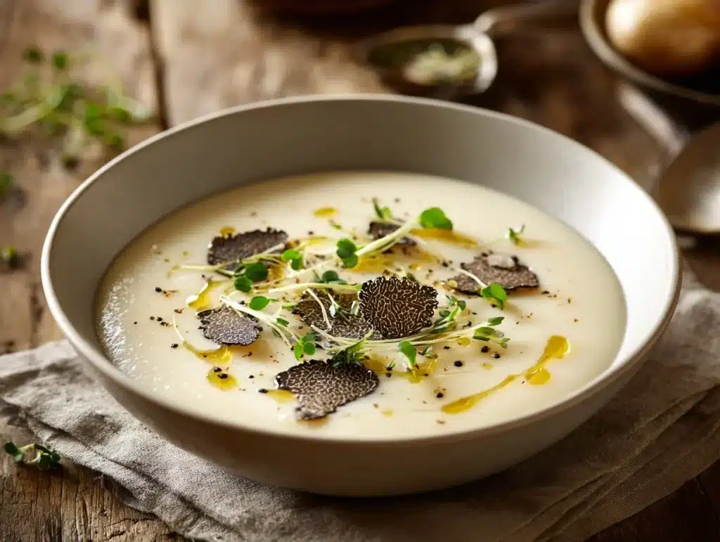 creamy celery root soup - featured image