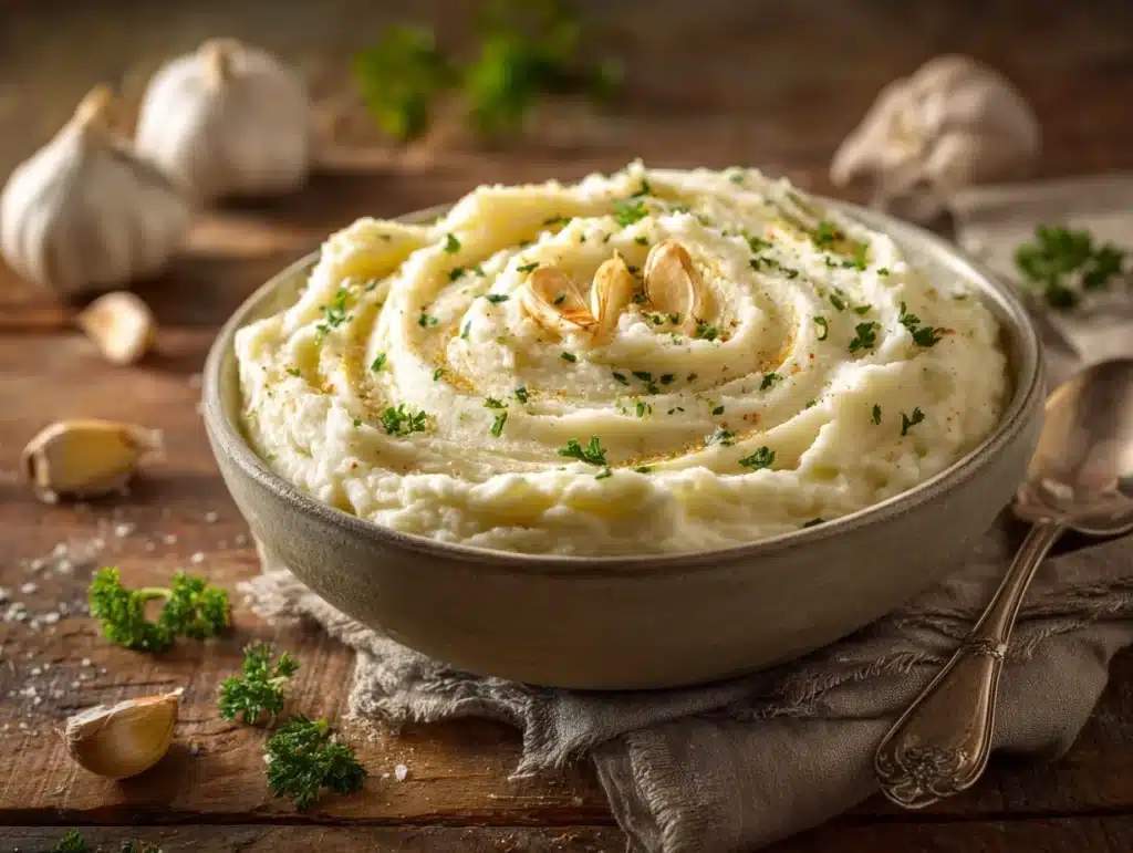 Creamy Garlic Parmesan Mashed Potatoes - featured image