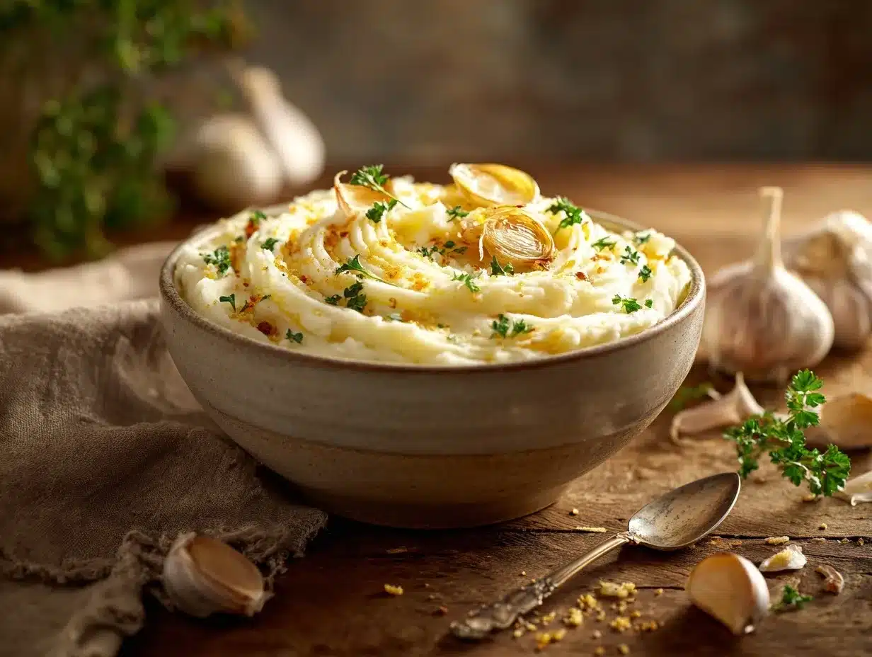 Creamy Garlic Parmesan Mashed Potatoes preparation steps