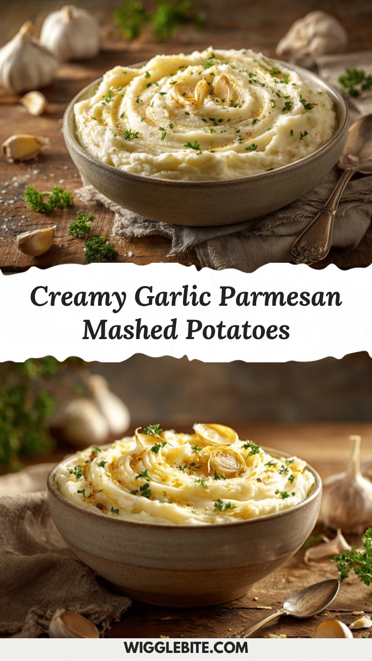 Creamy Garlic Parmesan Mashed Potatoes recipe