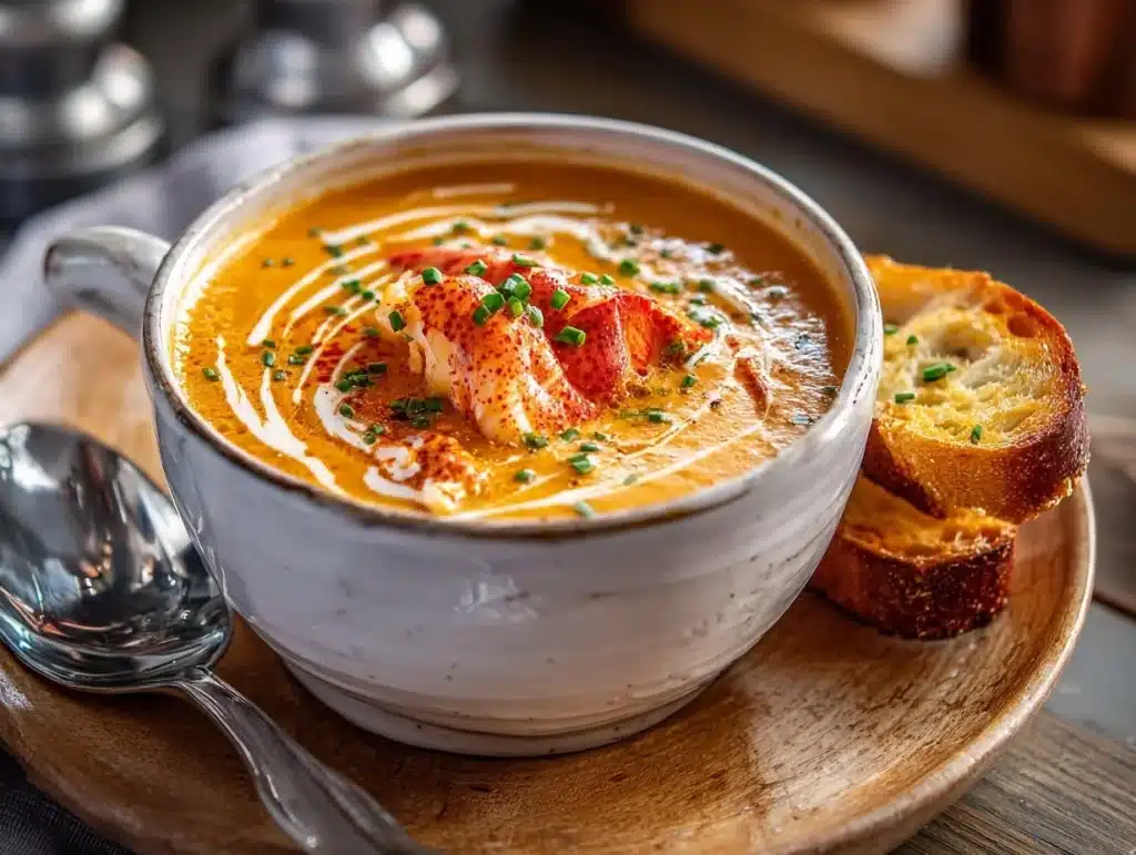 creamy lobster bisque - featured image
