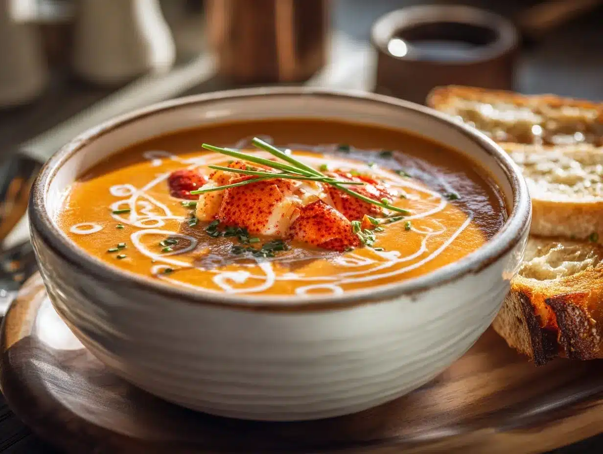 creamy lobster bisque preparation steps