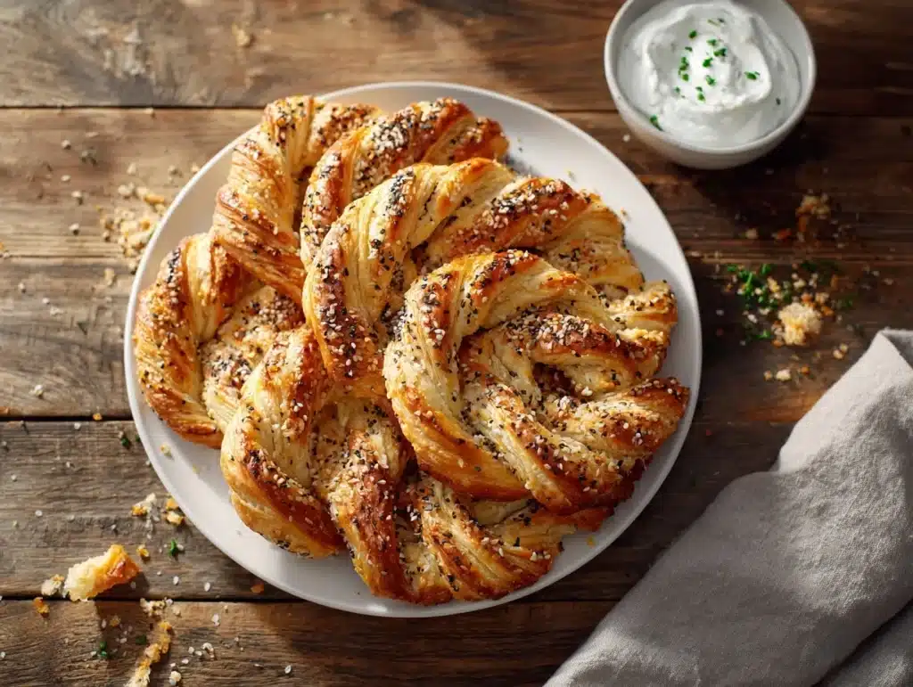 everything bagel puff pastry - featured image