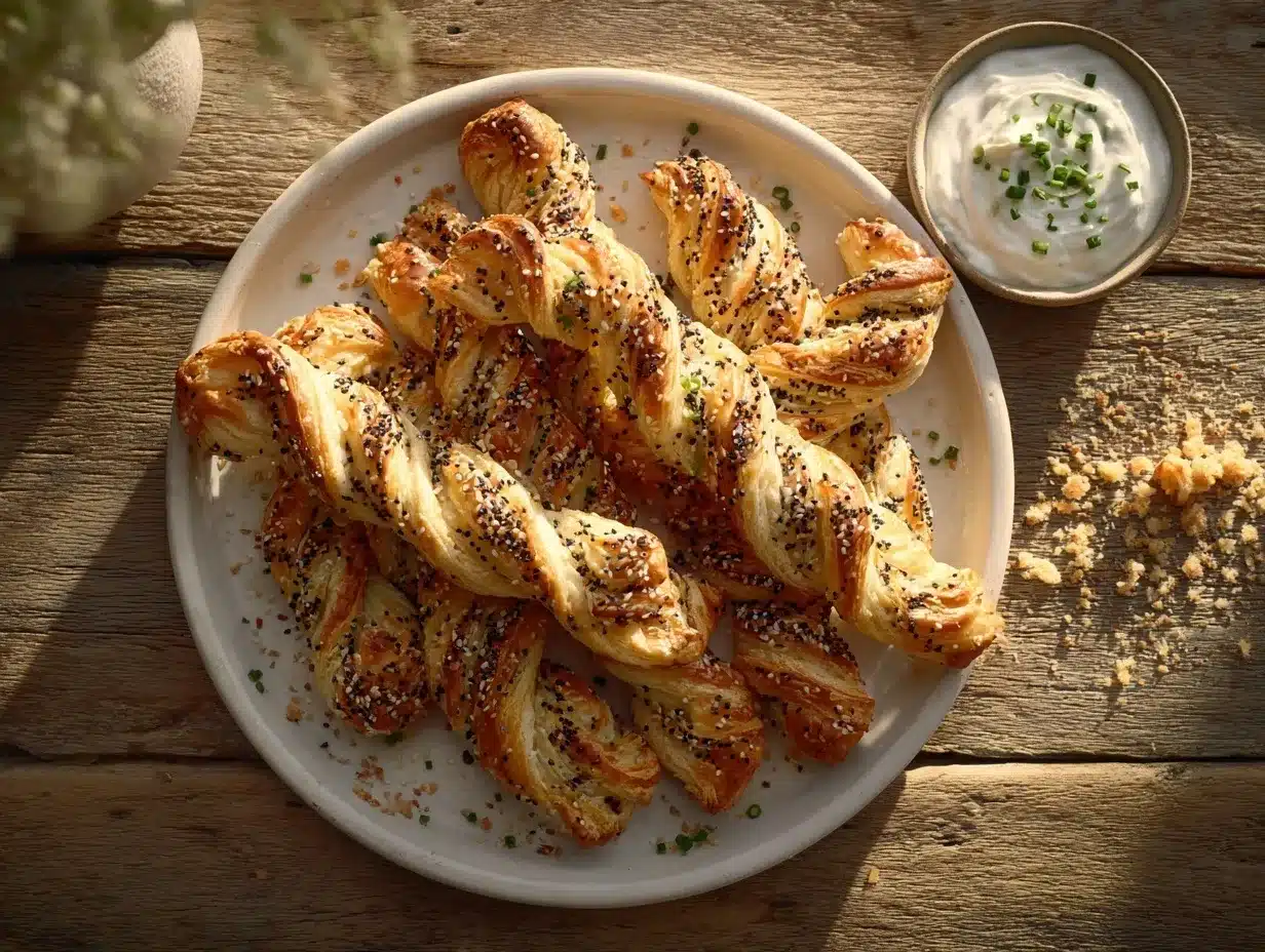 everything bagel puff pastry preparation steps