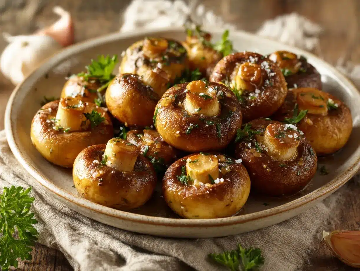 garlic butter roasted mushrooms preparation steps