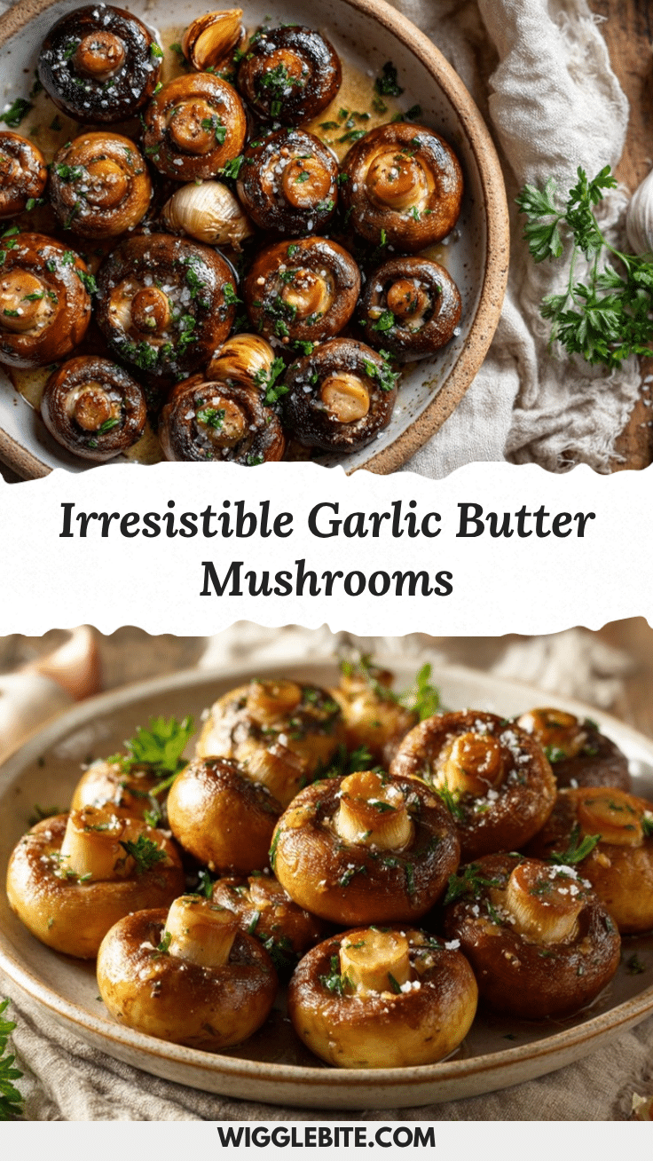 garlic butter roasted mushrooms recipe