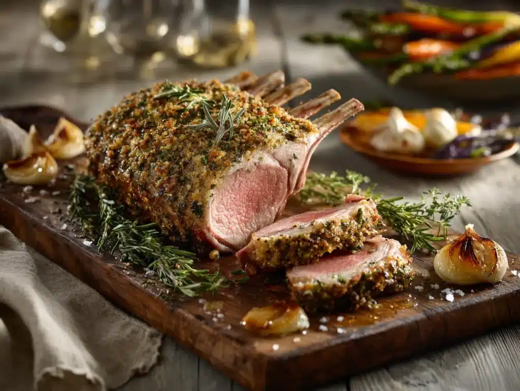 herb-crusted rack of lamb - featured image