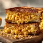 leftover mac and cheese grilled cheese - featured image