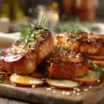 maple glazed pork chops - featured image
