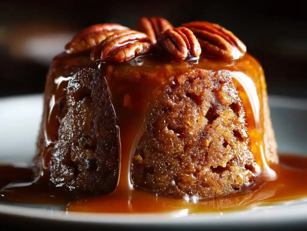maple pecan sticky toffee pudding - featured image