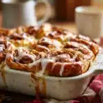 overnight cinnamon roll casserole - featured image