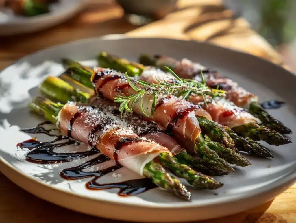 prosciutto-wrapped asparagus - featured image