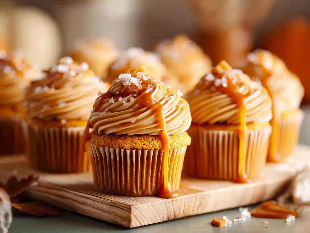 salted caramel pumpkin cupcakes preparation steps