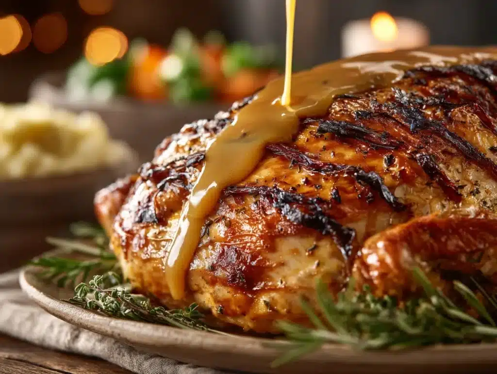 slow roasted turkey - featured image