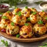 white cheddar cranberry stuffing balls - featured image