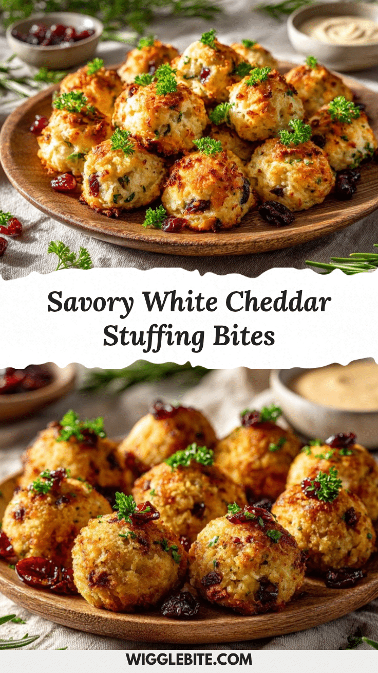 white cheddar cranberry stuffing balls recipe