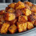 air fryer butternut squash cubes - featured image