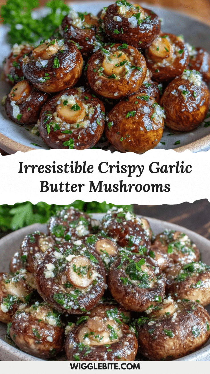 air fryer garlic butter mushrooms recipe