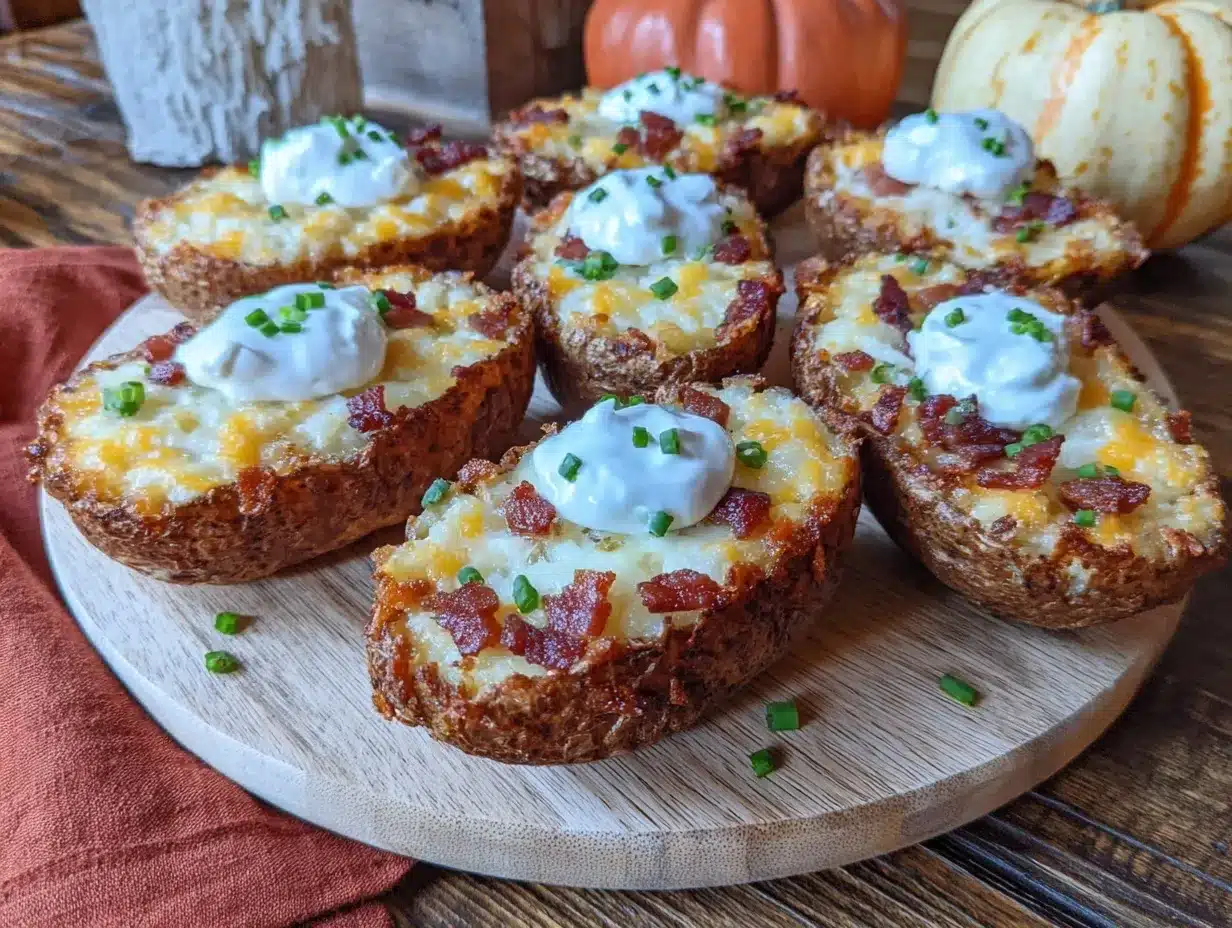 air fryer loaded potato skins preparation steps