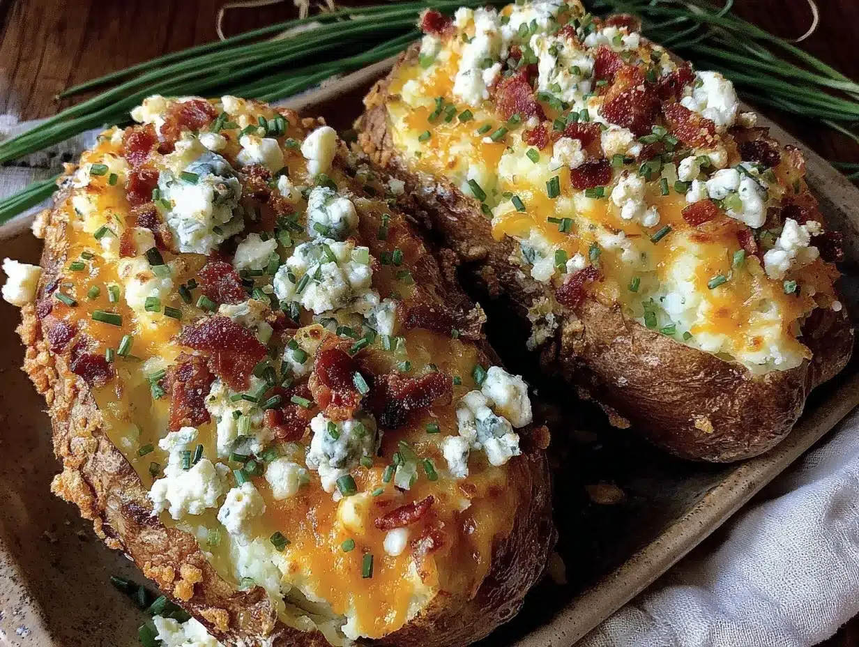 blue cheese twice-baked potatoes preparation steps