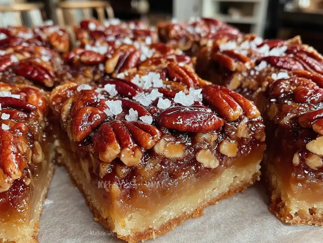 Brown Butter Salted Maple Pecan Pie Bars preparation steps
