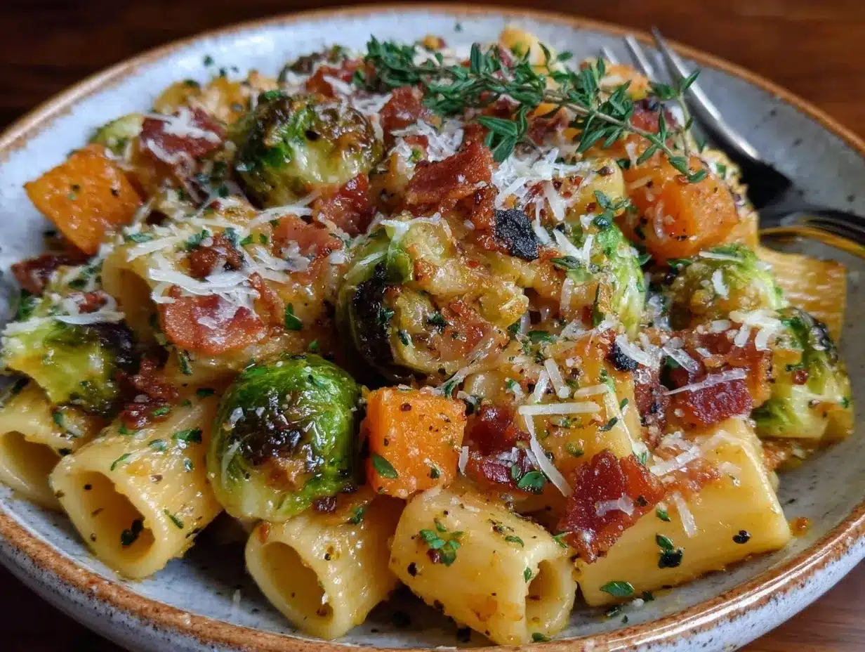 Brussels Sprouts Pasta preparation steps