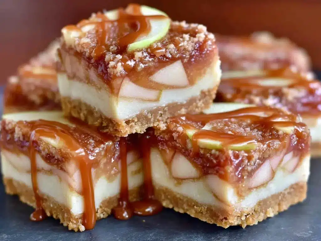 caramel apple bars - featured image
