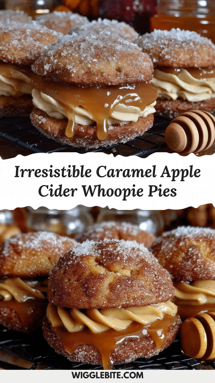 caramel apple cider whoopie pies recipe