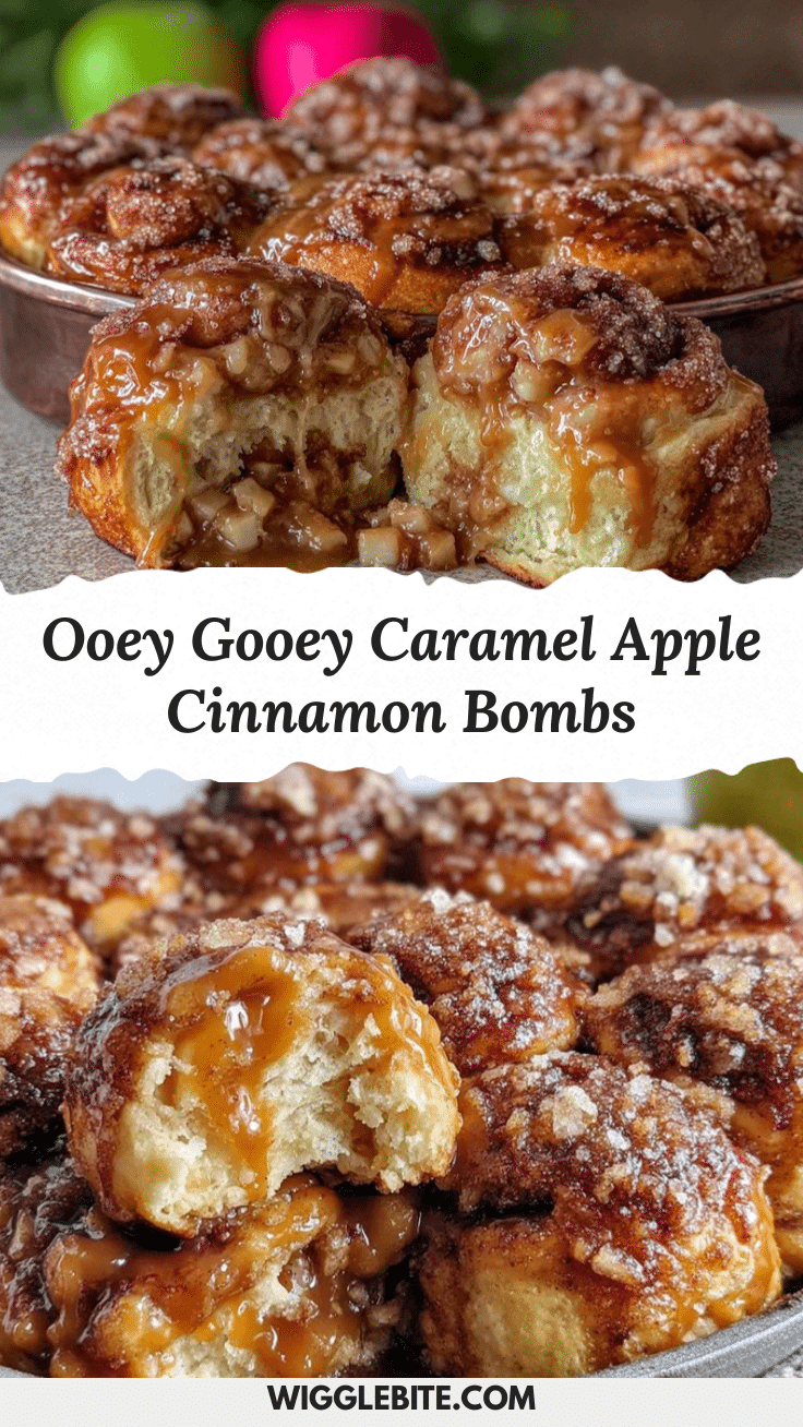 Caramel Apple Cinnamon Roll Bombs recipe