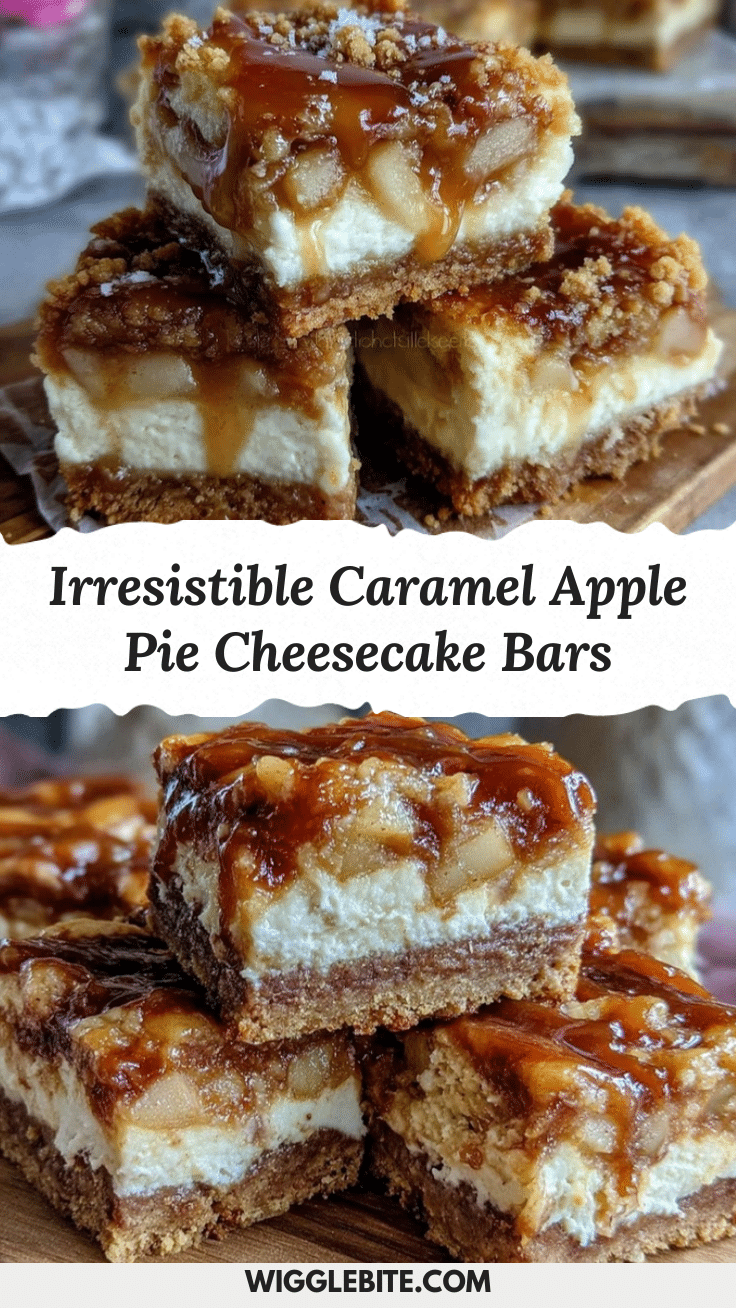 Caramel Apple Pie Cheesecake Bars recipe