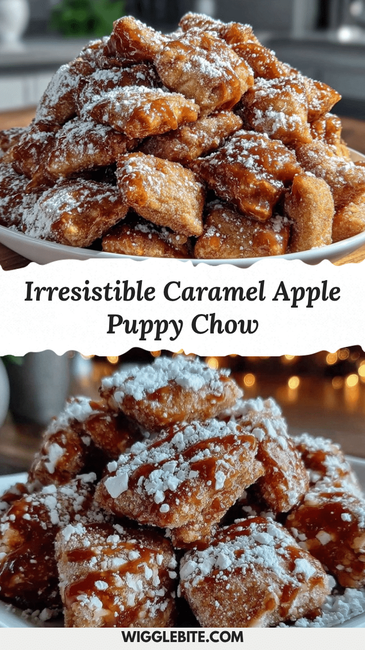 caramel apple puppy chow recipe