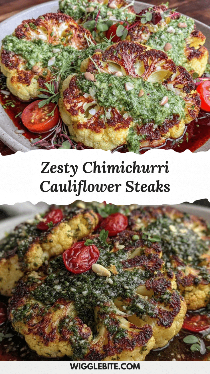 cauliflower steaks with chimichurri sauce recipe