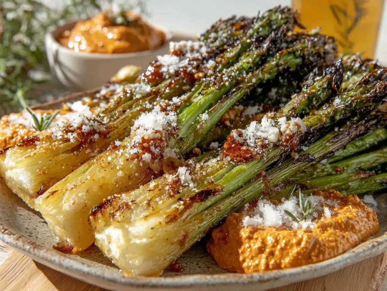 charred spring onions preparation steps