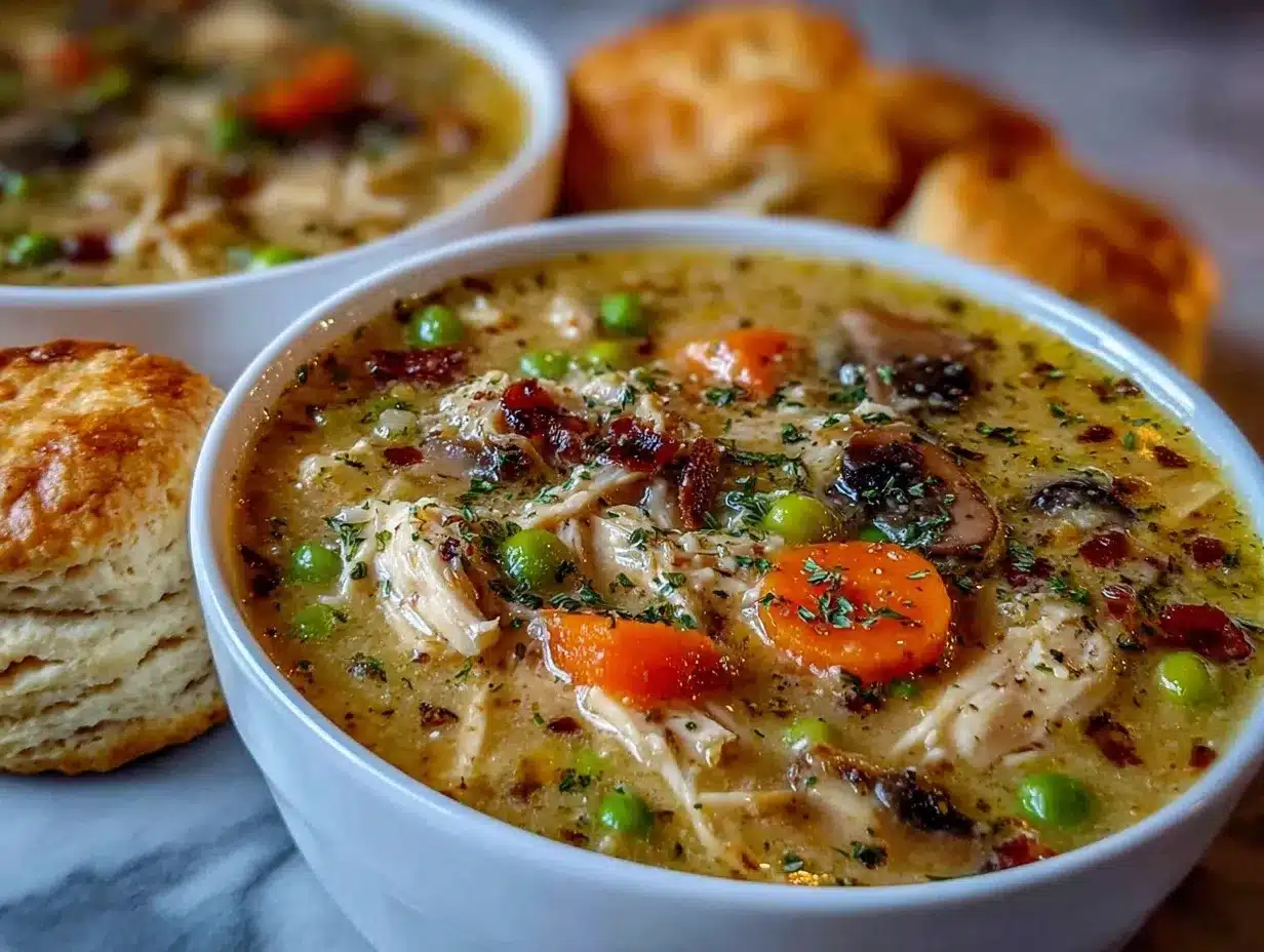 chicken pot pie soup preparation steps