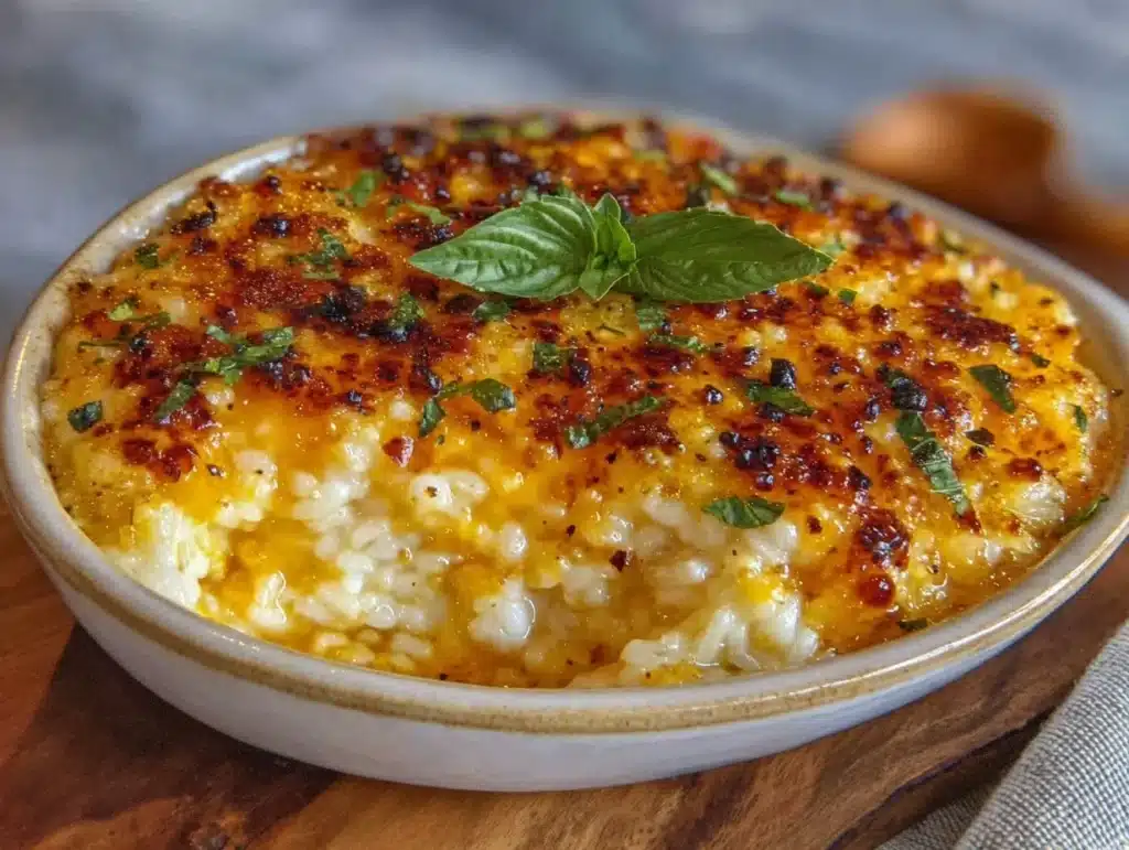 chicken rice casserole - featured image