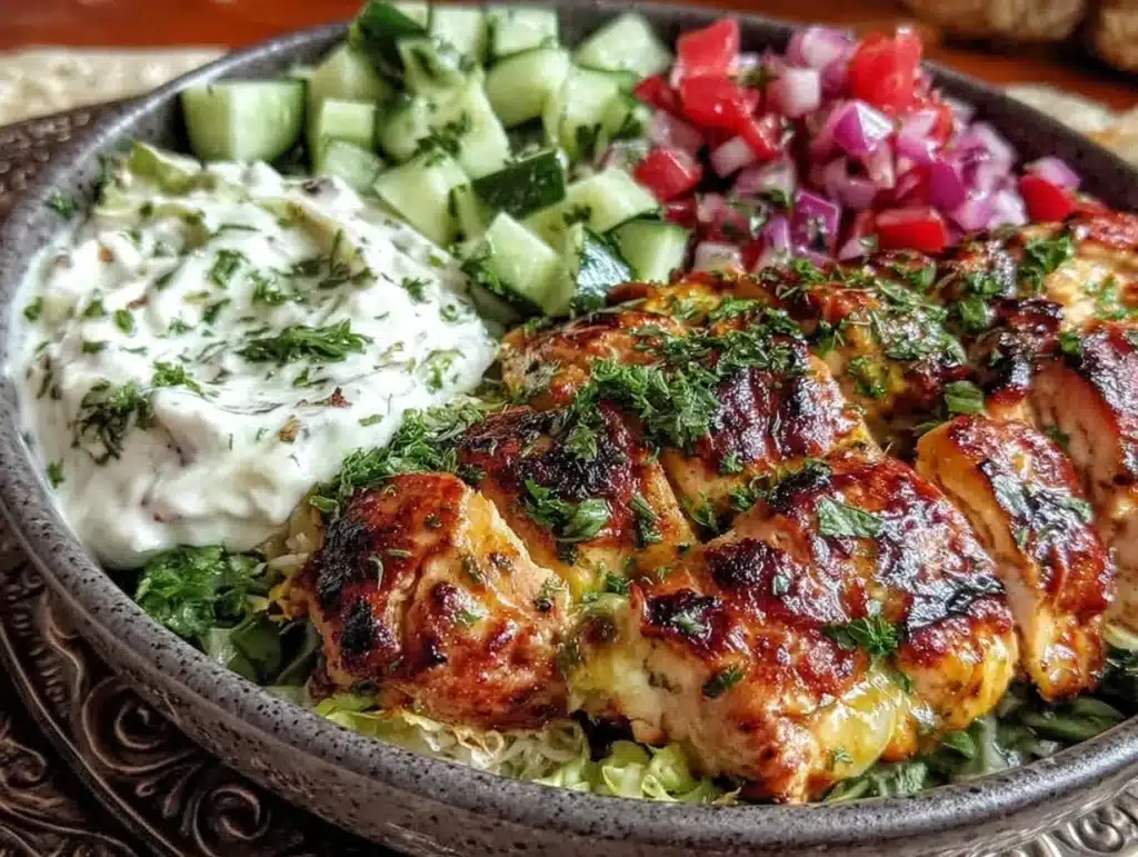 chicken tzatziki bowls - featured image