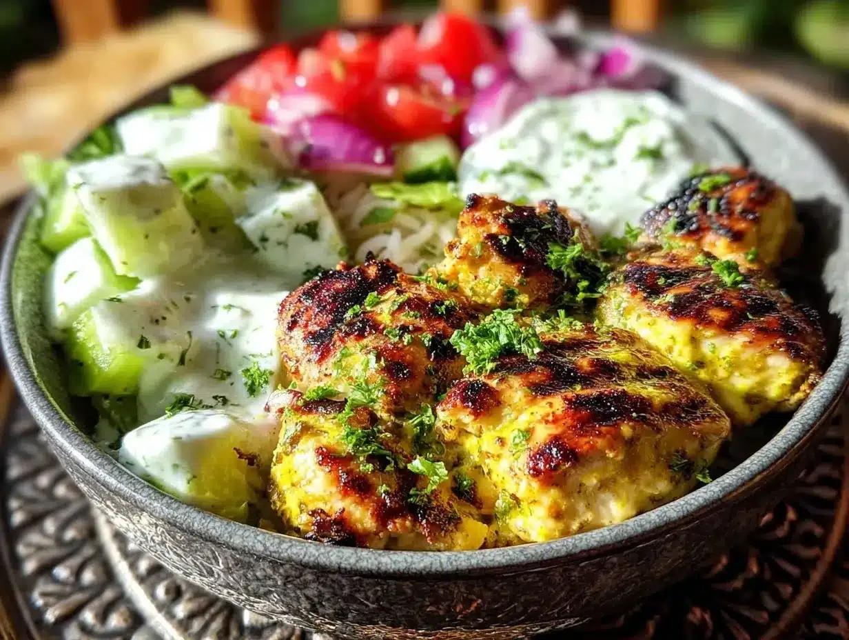 chicken tzatziki bowls preparation steps