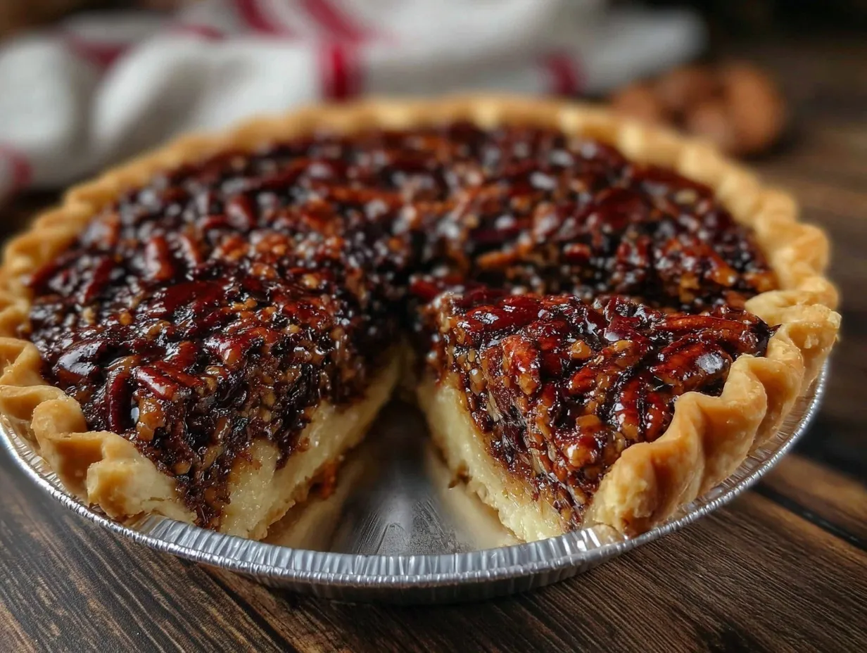 Chocolate Bourbon Pecan Pie preparation steps