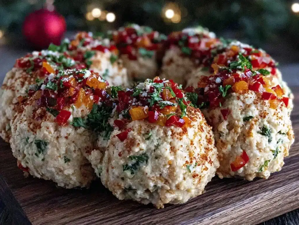 Christmas Taco Cheese Ball - featured image