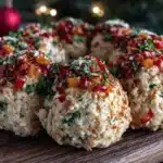 Christmas Taco Cheese Ball - featured image