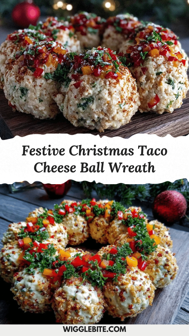 Christmas Taco Cheese Ball recipe