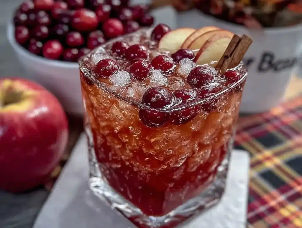 Cinnamon Apple Cranberry Mimosa - featured image
