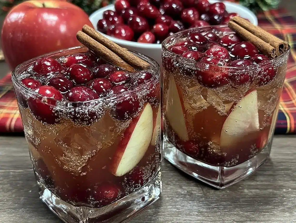 Cinnamon Apple Cranberry Mimosa preparation steps