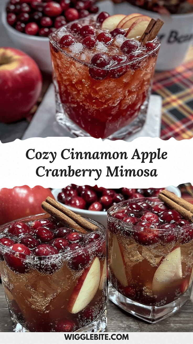 Cinnamon Apple Cranberry Mimosa recipe