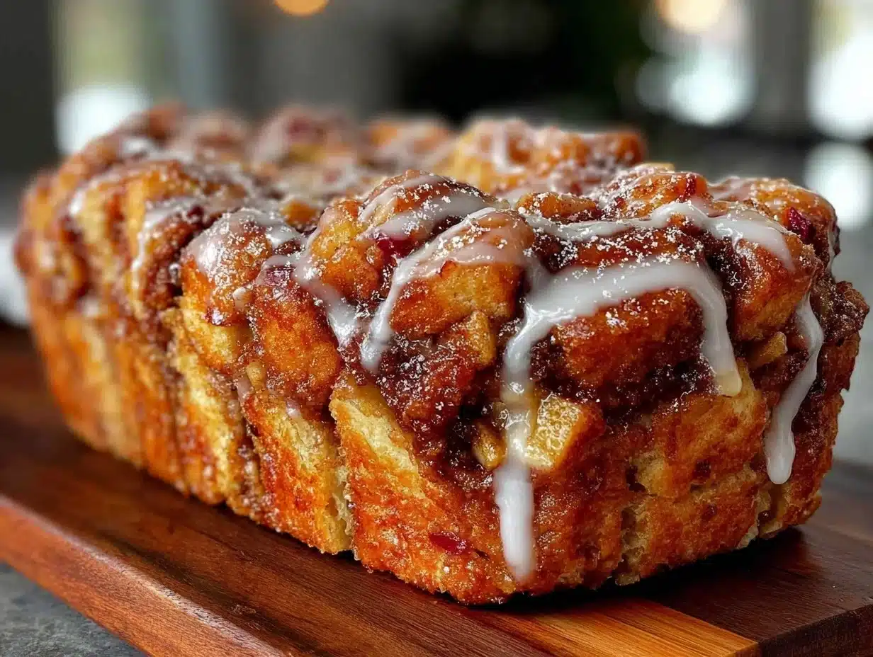 cinnamon roll apple fritter bread - featured image